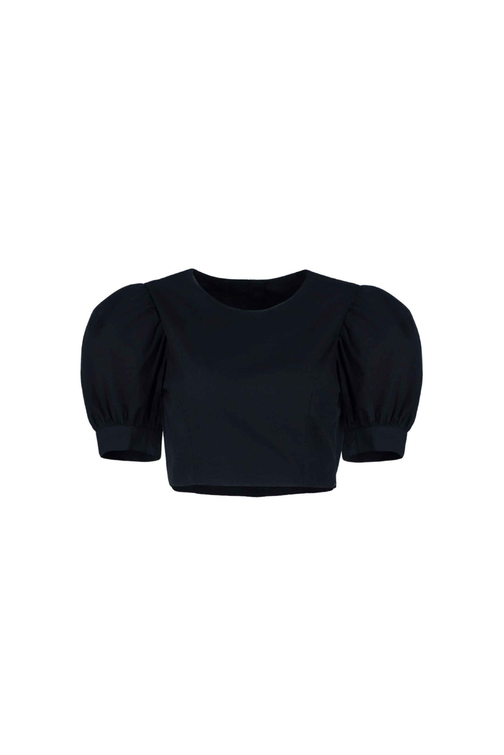 Continuum Puff-Sleeve Crop Top - Anasua 