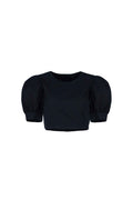 Continuum Puff-Sleeve Crop Top - Anasua 