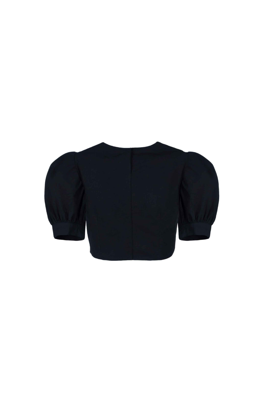 Continuum Puff-Sleeve Crop Top - Anasua 
