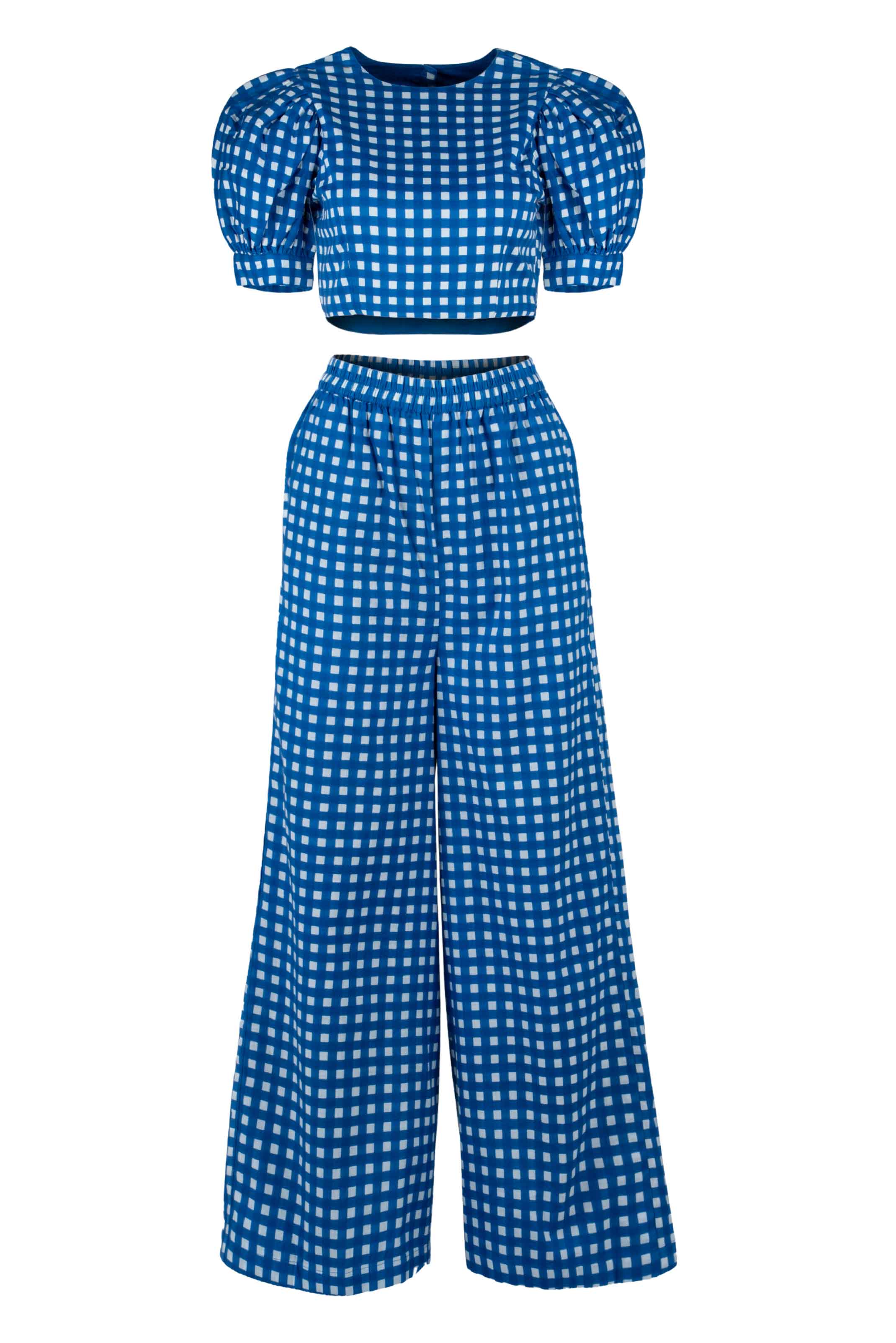 Continuum Puff-Sleeve Crop Top - Anasua 