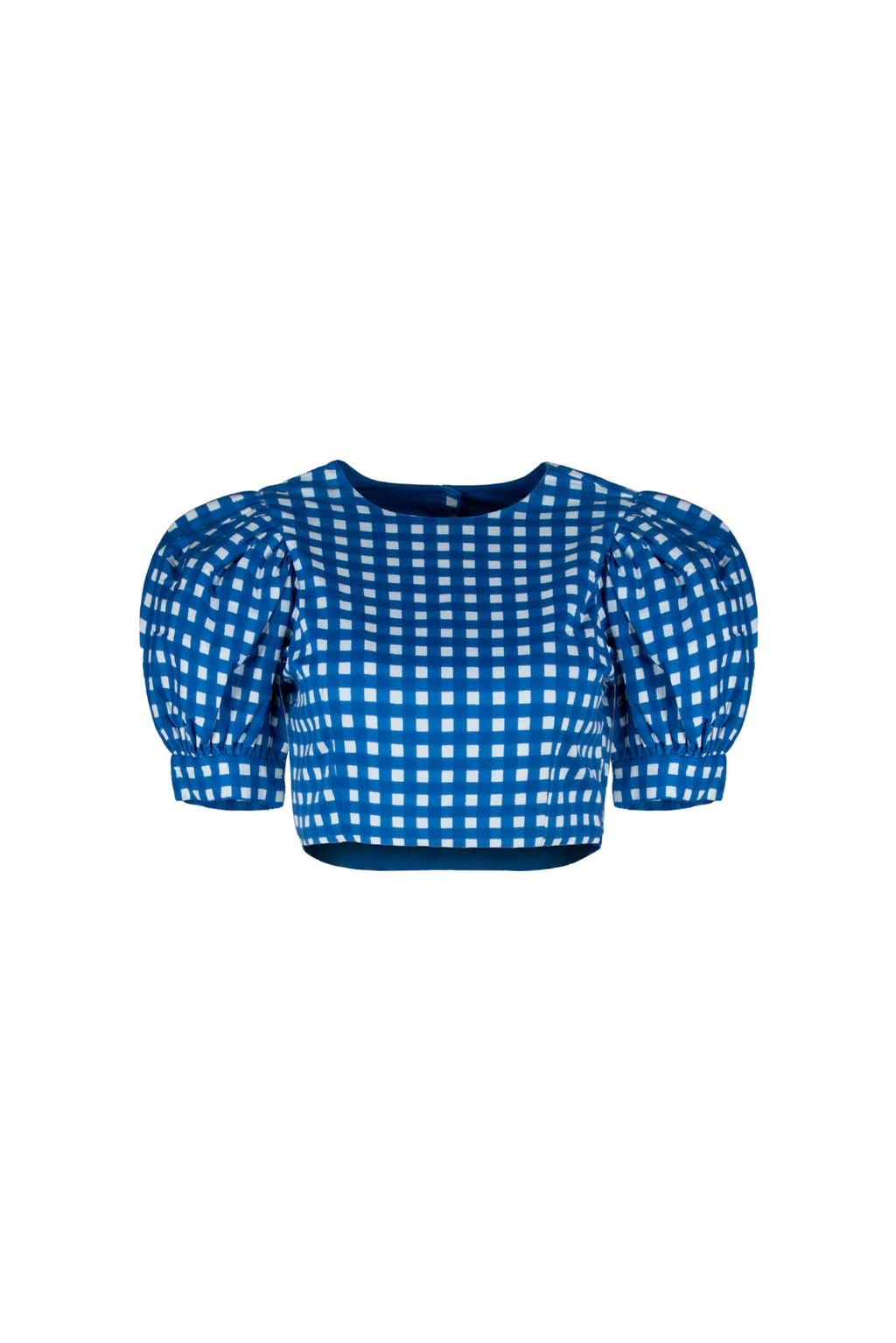 Continuum Puff-Sleeve Crop Top - Anasua 