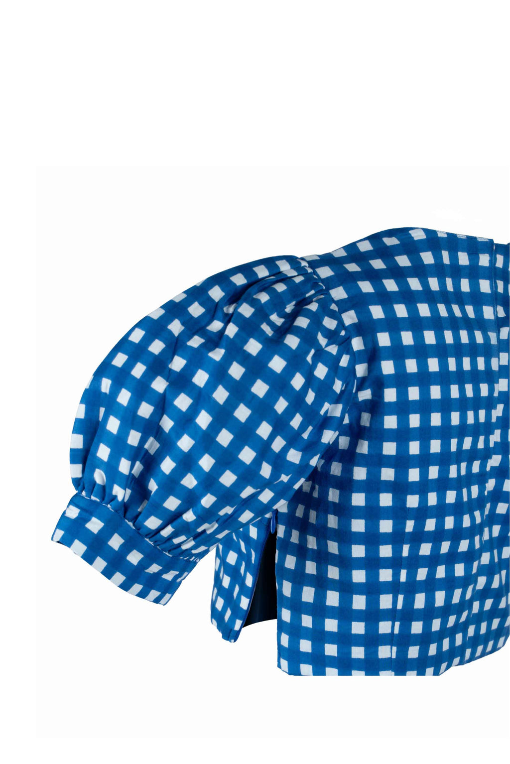 Continuum Puff-Sleeve Crop Top - Anasua 