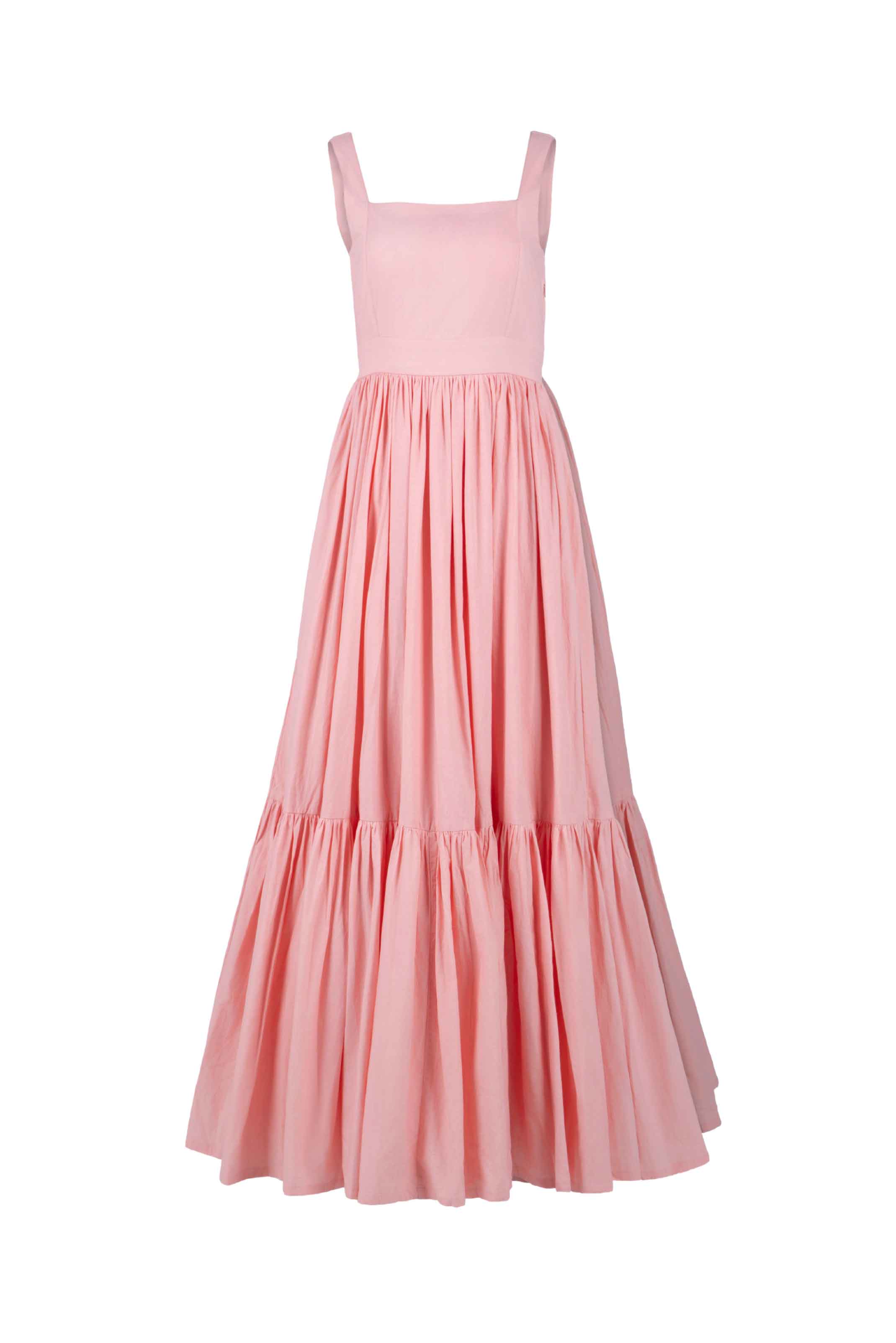 Continuum Open-Back Tiered Midi Dress - Anasua 