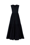 Continuum Poplin Tiered Midi Dress - Anasua 