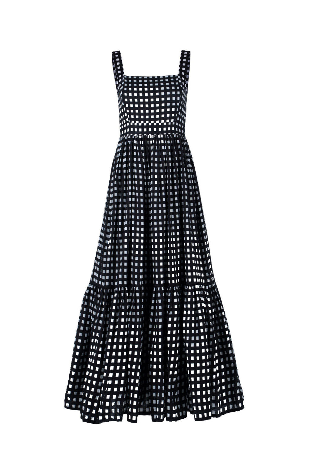 Continuum Open-Back Tiered Midi Dress - Anasua 