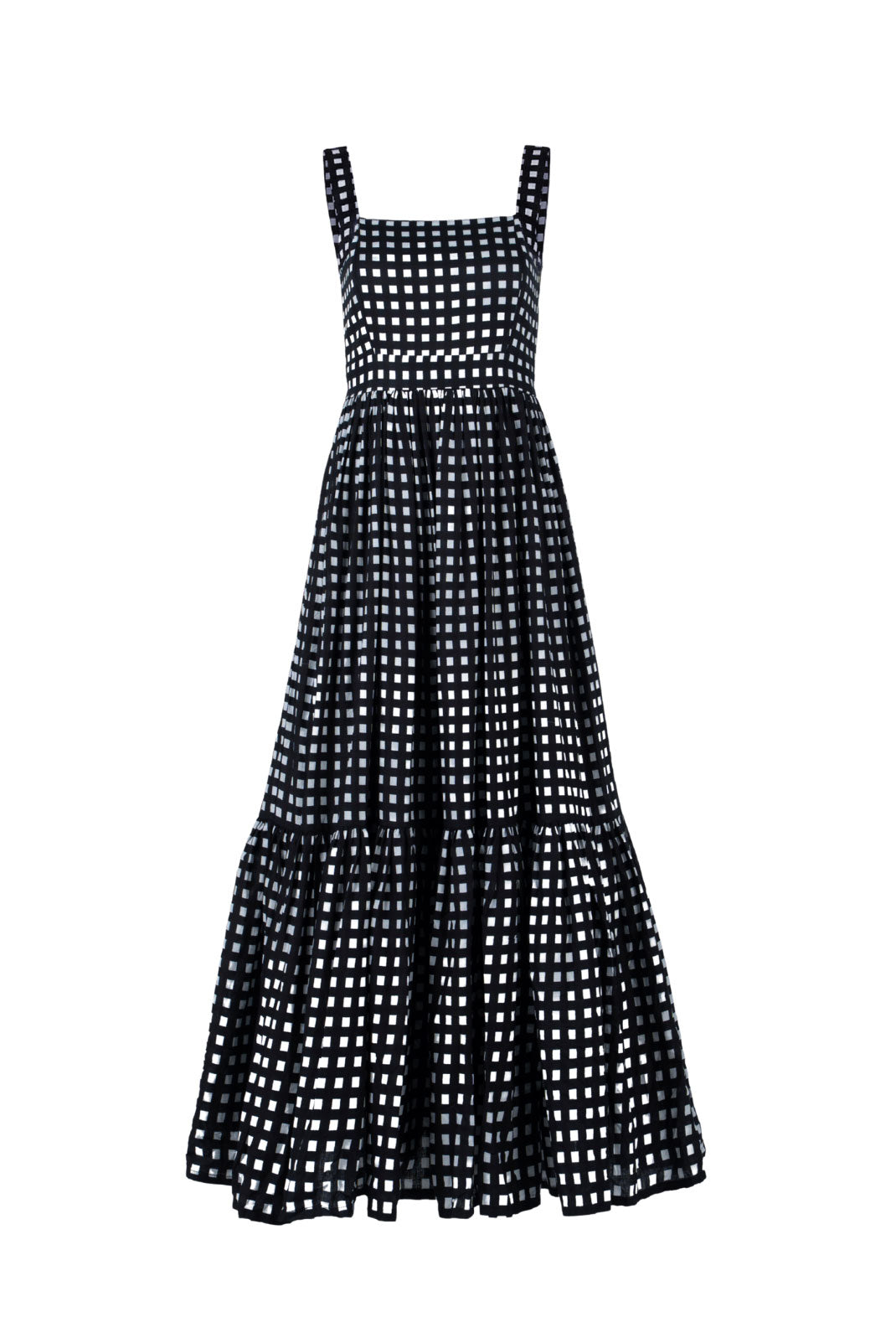 Continuum Open-Back Tiered Midi Dress - Anasua 