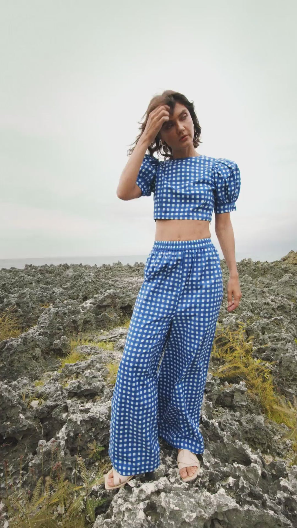 Continuum Puff-Sleeve Crop Top