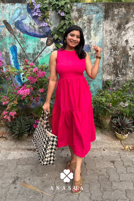 Subhiksha Venkat Chennai Rani Pink Cotton Dress