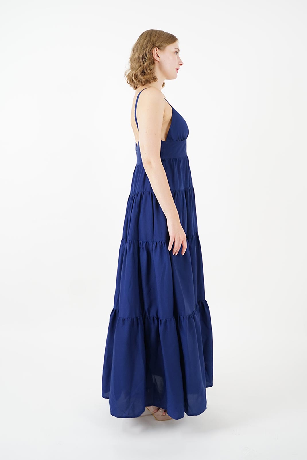 Navy Strap Maxi Dress | Anpret