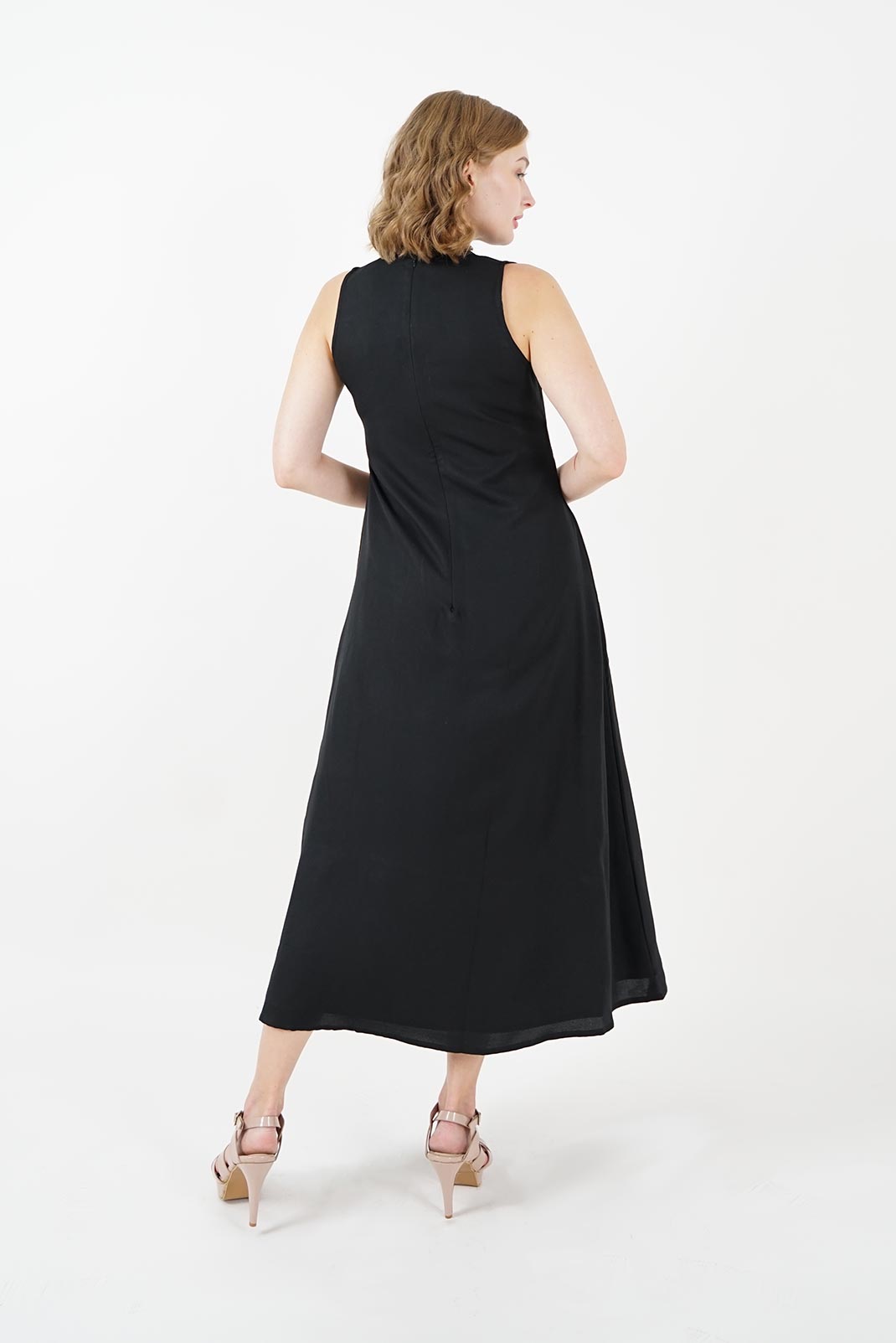 Black Shift Maxi Dress | Anpret