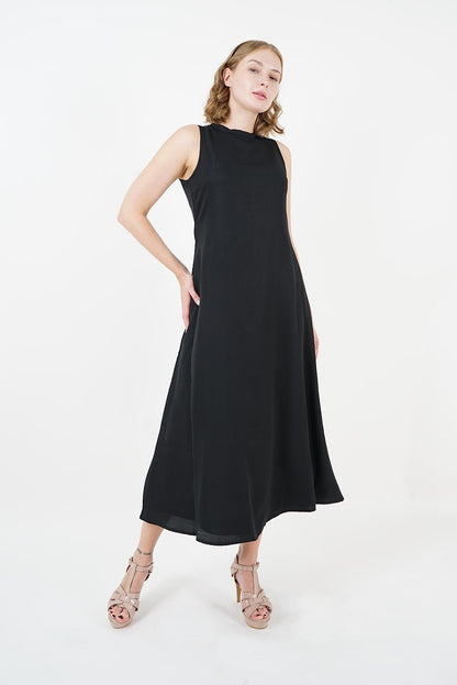 Black Shift Maxi Dress | Anpret