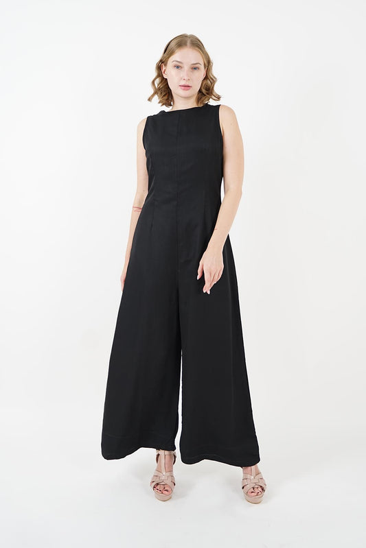 Black Wide Leg Jumpsuit | Anpret
