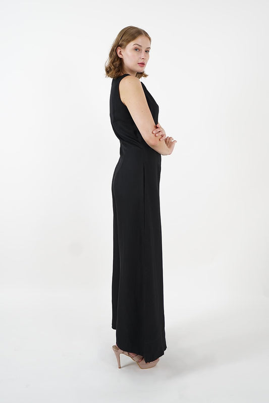 Black Wide Leg Jumpsuit | Anpret
